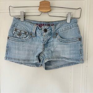 Hydraulic light wash shorts